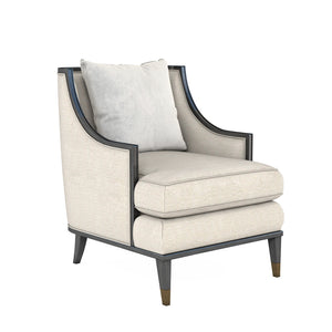 A.R.T. Furniture Harper Vintage Black Chair With Luxe Cushions And Down Blend Pillow For Casual Transitional Style  Parrawood Solid Frame In A Vintage Black Finish 161523-5021aa