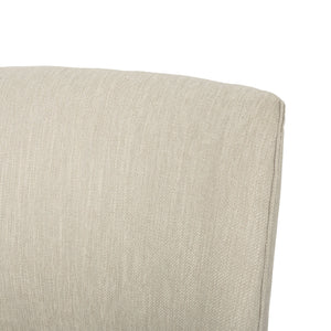 English Elm Dining Chair Set of 2 Solid Wood Textured Fabric Upholstered Farmhouse Modern Style 69408.00FBGE