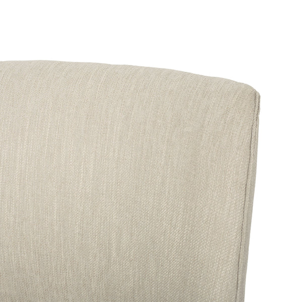 English Elm Dining Chair Set of 2 Solid Wood Textured Fabric Upholstered Farmhouse Modern Style 69408.00FBGE
