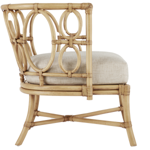 Tegal Natural Chair - Handcrafted Rattan with Leather Ties for Elegant Indoor & Beachside Living
