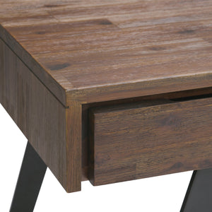 English Elm Lowry - Handcrafted Solid Acacia Desk With Rustic Finish, Metal Accents & Spacious Workspace Design B136P158879