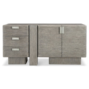 Bernhardt Bernhardt Monolith Wooden Buffet Puma Finish — Sculptural White Oak Storage With Soft‑Close Drawers & Adjustable Shelves 343132