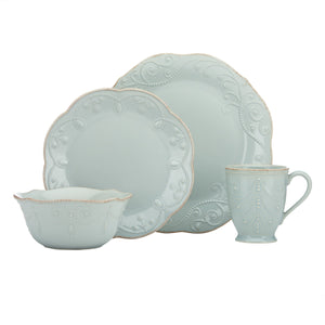 Lenox French Perle 4-Piece Place Setting Blue, LT BLUE STONEWARE 824431