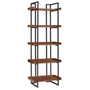 Homelegance By Top-Line Elouise Rustic Brown Etagere Bookcase Brown MDF