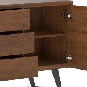 English Elm Lowry Sideboard Buffet - Handcrafted Walnut Veneer With Modern Industrial Design & Ample Storage B136P158873