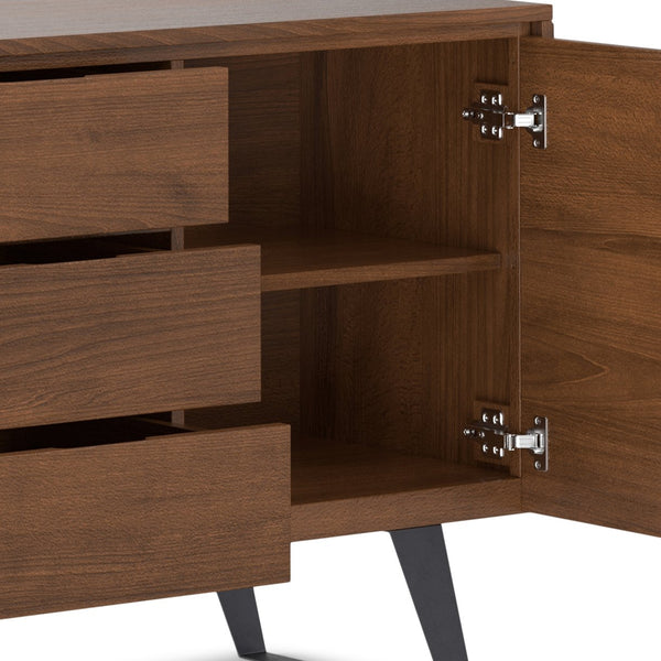 English Elm Lowry Sideboard Buffet - Handcrafted Walnut Veneer With Modern Industrial Design & Ample Storage B136P158873