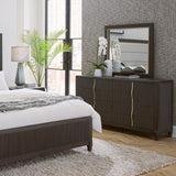 West End Loft Dresser Mirror Brown with Tuxedo Finish P361110 Pulaski Furniture