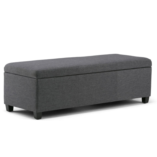 English Elm Avalon Storage Ottoman Bench - Stylish Slate Grey With Hidden Storage, Comfortable Seating & Child-Safe Design B136P158646