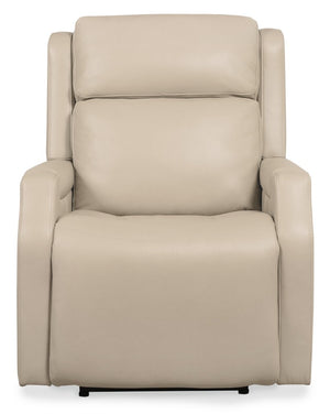 Hooker Furniture Nelson Zero Gravity Recliner With Power Headrest, Lumbar Support, Usb Charging, Top-Grain Leather Beige SS836-PHZL1-070