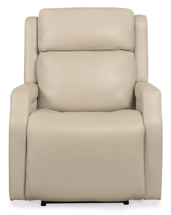 Hooker Furniture Nelson Zero Gravity Recliner With Power Headrest, Lumbar Support, Usb Charging, Top-Grain Leather Beige SS836-PHZL1-070