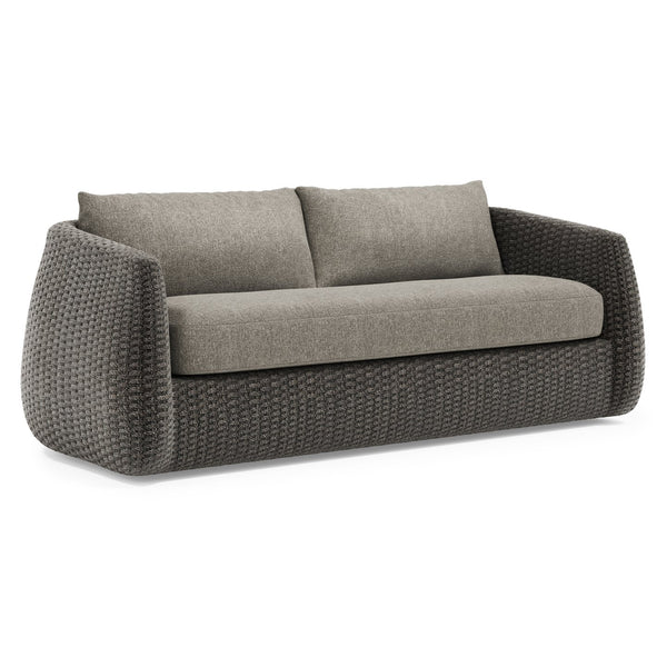 Bernhardt Bernhardt Sarene Outdoor Sofa Sculptural Woven Frame with Plush Weather Resistant Cushions O4477C