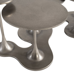 Bernhardt Bernhardt Cerchi Outdoor Cocktail Table — Sculptural Graphite Aluminum, Multi-Tiered Drinks & Decor Surface X04007
