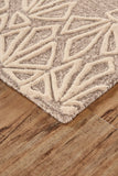 Feizy Rugs Enzo Wool Hand Tufted Global Rug Tan/Ivory 12' x 15'