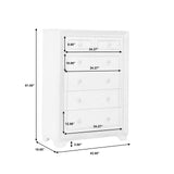 Camila 6 Drawer Chest White with Cream Finish P269124S Pulaski Furniture