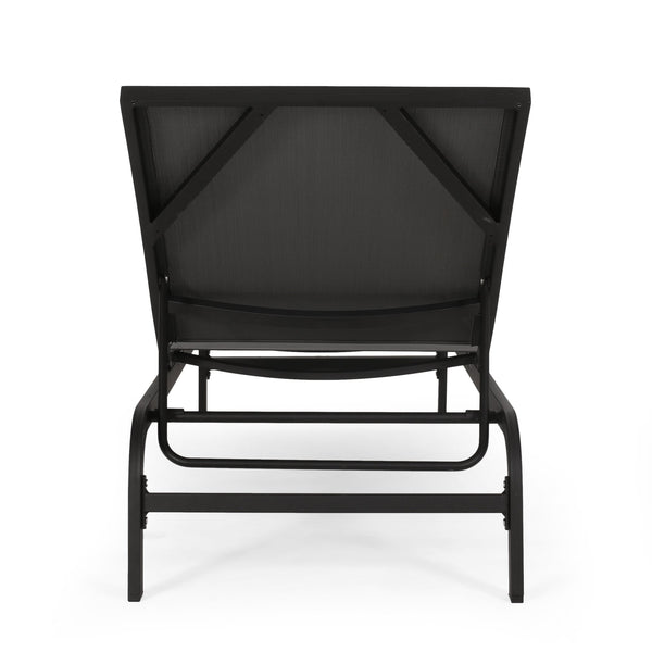 English Elm Christopher Knight Home® - FINN Chaise Lounge Set for Outdoor Patio – Aluminum Frame, Breathable Nylon Mesh, Handcrafted Comfort DARK GREY 71041.00