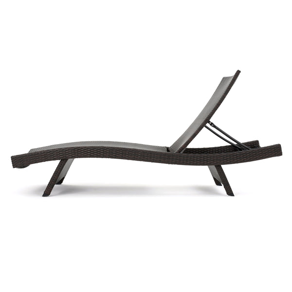 English Elm Salem Outdoor Pe Wicker Chaise Lounge Low Profile Poolside Sun Lounger 52005.00