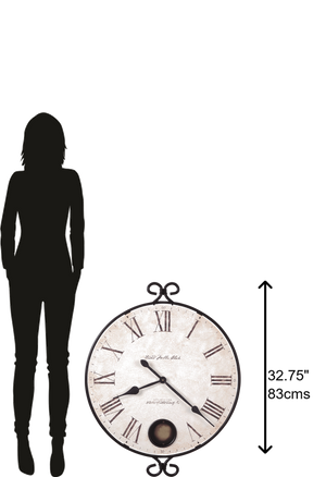 Hekman Furniture 625310 Magdalen Wall Clock - Antique Dial, Quartz Movement, Elegant Design For Any Room Decor  Magdalen Wall Clock 625310