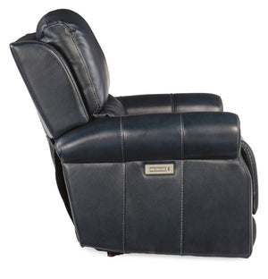 Hooker Furniture Eisley Semi-Aniline Leather Power Recliner With Usb, Zero-Gravity Recline, Power Headrest & Lumbar RC602-PHZL-049