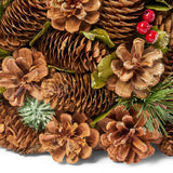 Christopher Knight Home® - Noble House - Pre-Decorated Pine Cone and Glitter Unlit Artificial Tabletop Christmas Tree