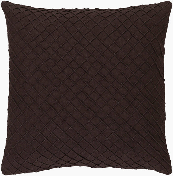 Surya Wright 18"L X 18"W Rustic Linen Accent Pillow – Cozy Charm For Your Home Decor, Durable & Stylish! Black Linen Wr001-1818d