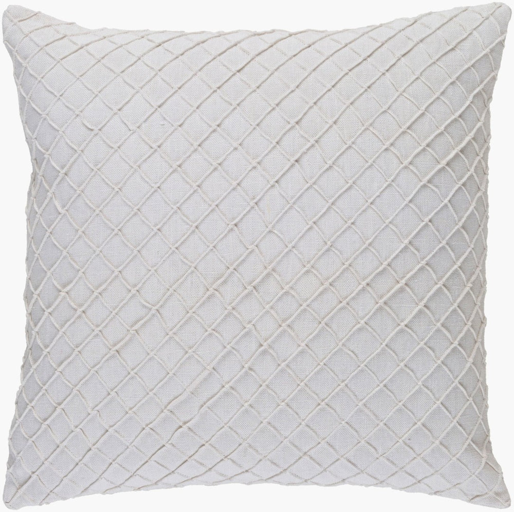 Surya Wright Handcrafted Woven Linen Throw Pillow Rustic Farmhouse Square Accent for Sofa WR003-1818P