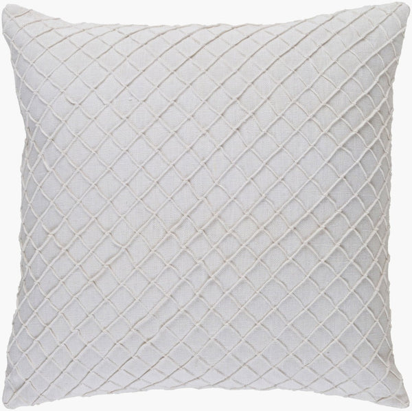Surya Wright Handcrafted Woven Linen Throw Pillow Rustic Farmhouse Square Accent for Sofa WR003-1818P