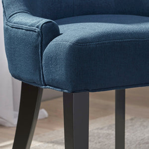 English Elm Cheney Tufted Upholstered Dining Chair Set with Solid Wood Legs for Modern Rooms 54181.00FNBLU