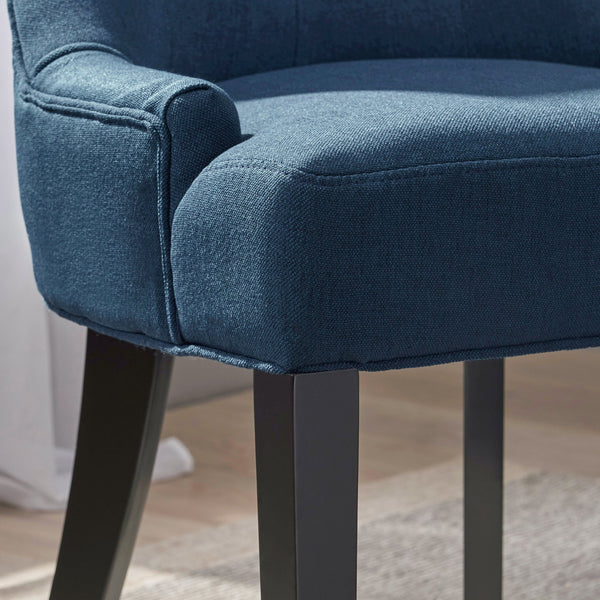 English Elm Cheney Tufted Upholstered Dining Chair Set with Solid Wood Legs for Modern Rooms 54181.00FNBLU