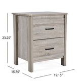 Christopher Knight Home® - Noble House - Olimont Contemporary 2 Drawer Nightstand