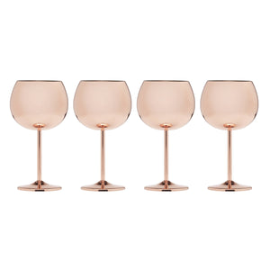 Lenox Cambridge 18 Oz Copper Stainless Steel Red Wine Glasses, Set of 4 NO COLOR METAL EW010CBCPRDS