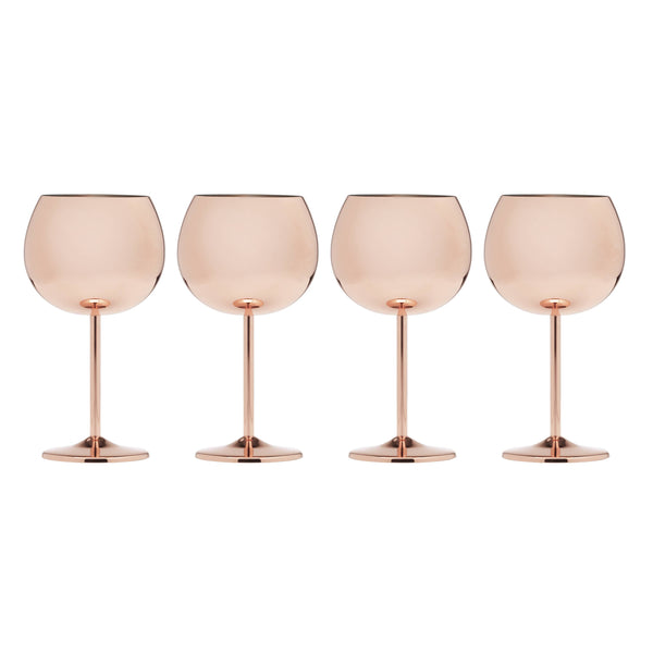 Lenox Cambridge 18 Oz Copper Stainless Steel Red Wine Glasses, Set of 4 NO COLOR METAL EW010CBCPRDS