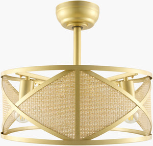 Livabliss Windora Rattan Metal Chandelier Woven Coastal Pendant Light for Dining Living Rooms WRA-004