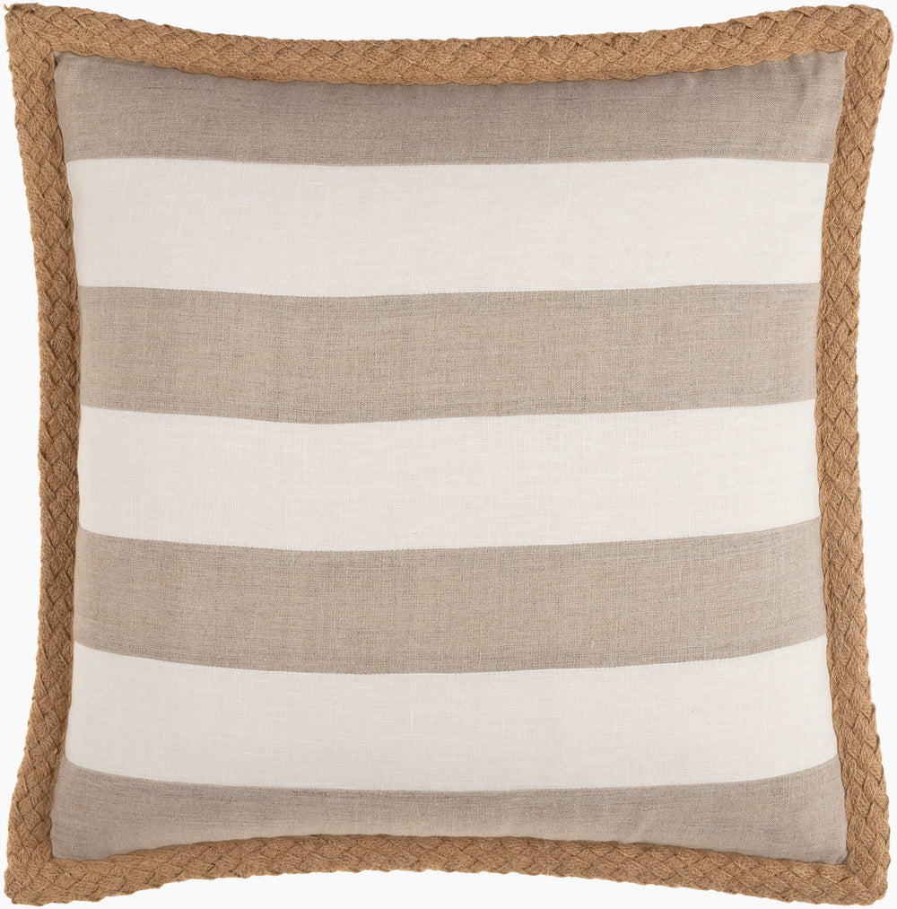 Surya Warrick 18" Rustic Accent Pillow - Cozy Linen Decor For A Warm, Inviting Home Ambiance, Durable Design Oatmeal Linen,Linen Wrc001-2020d