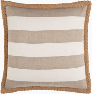 Surya Warrick 18" Rustic Accent Pillow - Cozy Linen Decor For A Warm, Inviting Home Ambiance, Durable Design Oatmeal Linen,Linen Wrc001-2020d