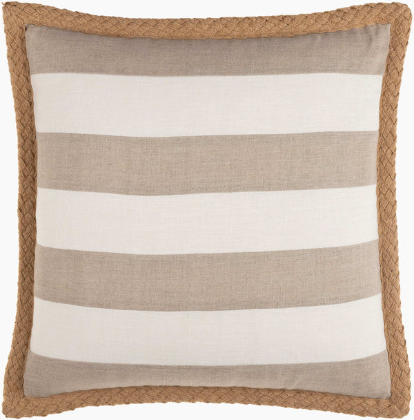 Surya Warrick 18" Rustic Accent Pillow - Cozy Linen Decor For A Warm, Inviting Home Ambiance, Durable Design Oatmeal Linen,Linen Wrc001-2020d