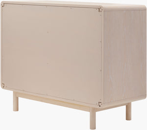 Surya Wren Mid-century Modern 32"H X 40"W X 17"D Stylish Storage Cabinet With Elegant Oak Finish Top, Light Gray Oak Veneer,Mdf,Glass,Oak Wren001-324017