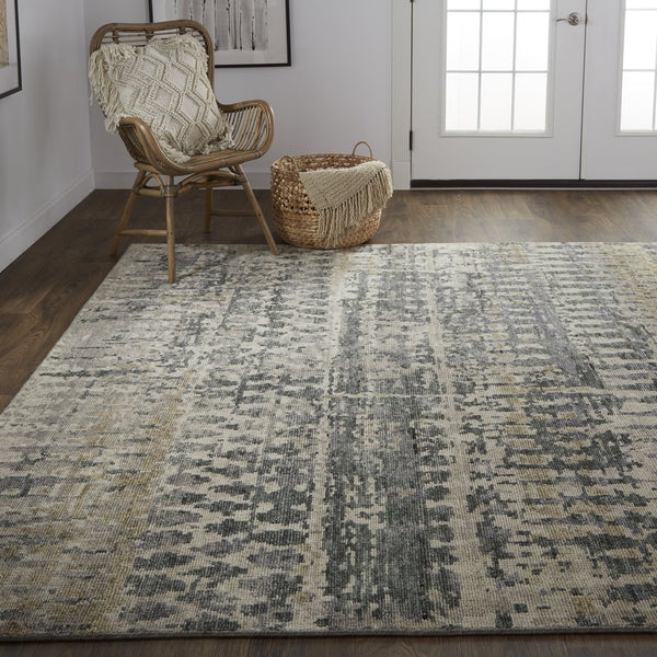 Feizy Rugs Palomar Hand-knotted Wool Rug - Luxurious Low Pile Design With Abstract Geometric Patterns For All Spaces Tan,Taupe Wool Pal6632fchl000f99