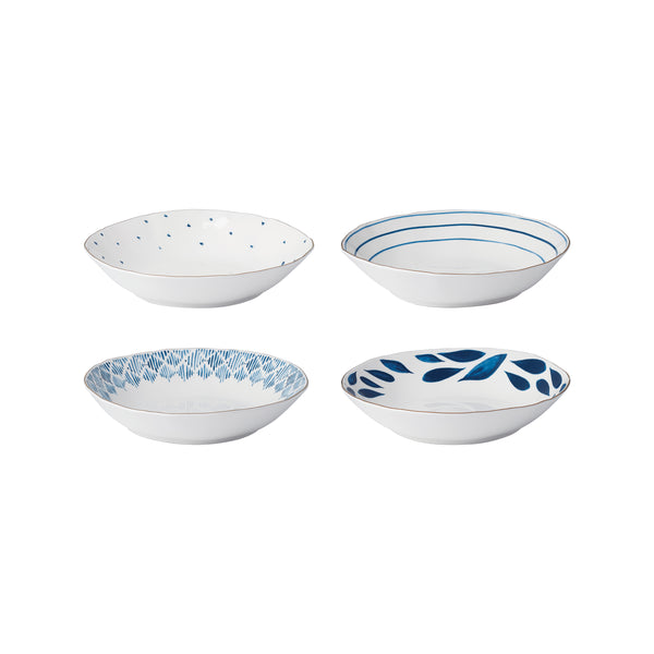 Lenox Blue Bay Dinner Bowls, Set of 4 Blue, WHITE PORCELAIN 897257