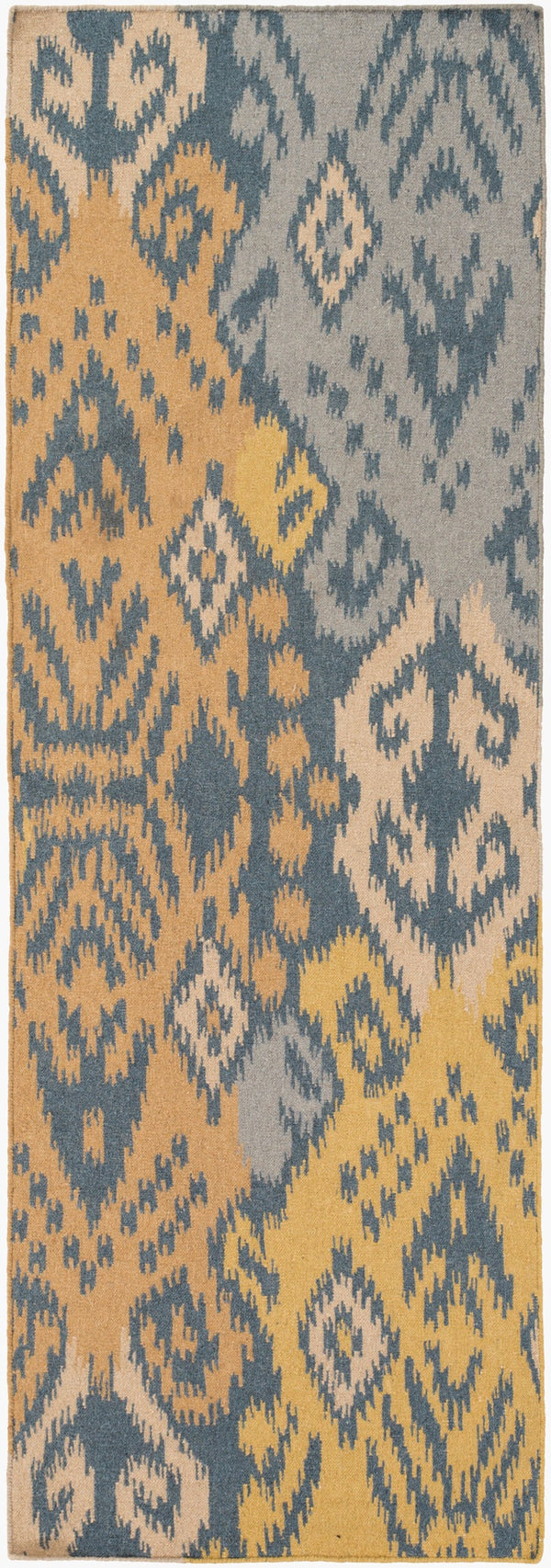 Surya Wanderer 2'6" X 8' Handmade Wool Rug – Global-inspired Elegance For Eclectic Home Decor Spaces Deep Teal Wool Wrr2004-268