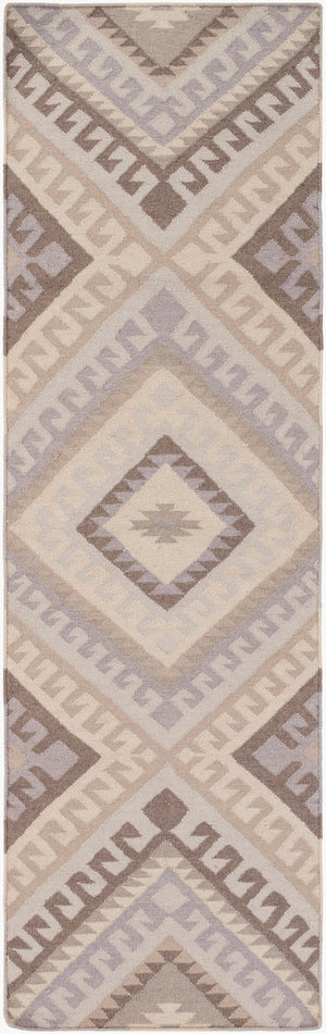 Surya Wanderer 2'6" X 8' Handmade Wool Rug – Global-inspired Elegance For Eclectic Home Decor Spaces Gray Wool Wrr2005-268