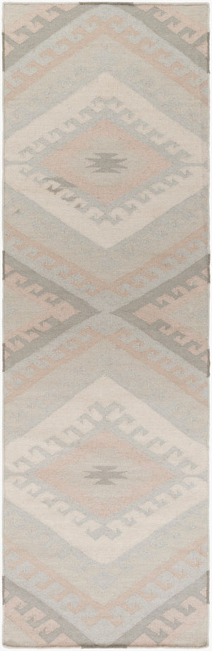 Surya Wanderer 2'6" X 8' Handmade Wool Rug – Global-inspired Elegance For Eclectic Home Decor Spaces Gray Wool Wrr2006-268