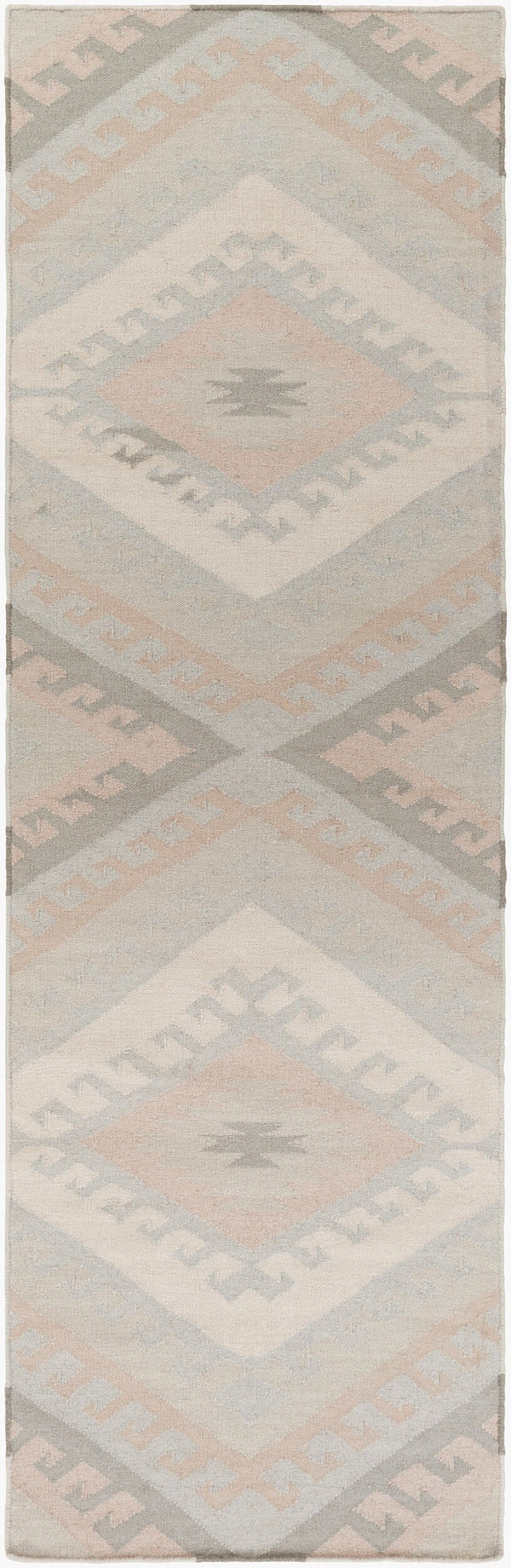Surya Wanderer 2'6" X 8' Handmade Wool Rug – Global-inspired Elegance For Eclectic Home Decor Spaces Gray Wool Wrr2006-268
