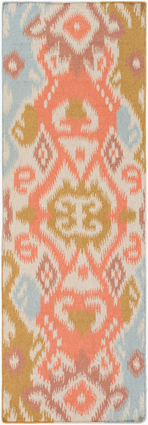 Surya Wanderer 2'6" X 8' Handmade Wool Rug – Global-inspired Elegance For Eclectic Home Decor Spaces Dusty Coral Wool Wrr2008-268