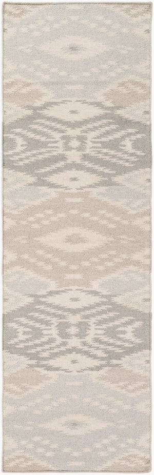 Surya Wanderer 2'6" X 8' Handmade Wool Rug – Global-inspired Elegance For Eclectic Home Decor Spaces Gray Wool Wrr2009-268