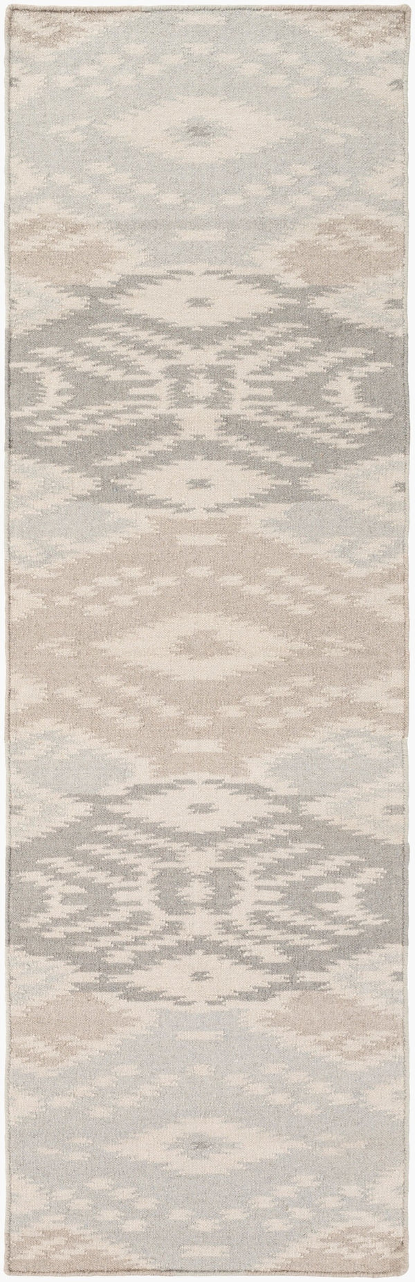 Surya Wanderer 2'6" X 8' Handmade Wool Rug – Global-inspired Elegance For Eclectic Home Decor Spaces Gray Wool Wrr2009-268