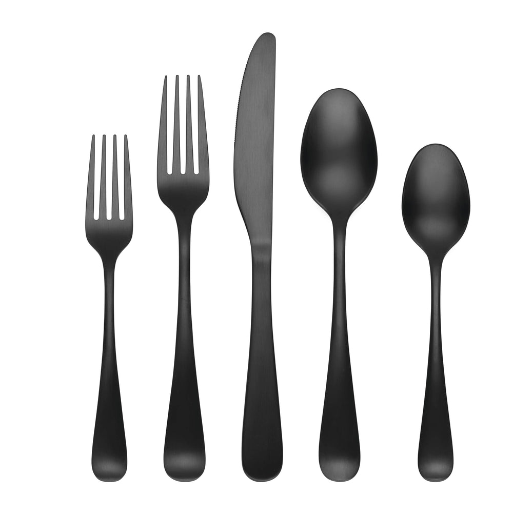 Lenox Cambridge Rhiannon Black Satin 45-Piece Flatware Set Metallic, BLACK METAL 505945CKW13DS