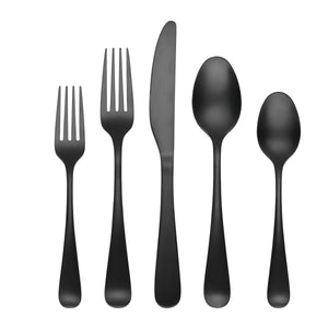 Lenox Cambridge Rhiannon Black Satin 45-Piece Flatware Set Metallic, BLACK METAL 505945CKW13DS