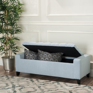 English Elm Guernsey Tufted Storage Ottoman with Lift Top Hidden Compartment for Living Rooms 59336.00LSKY