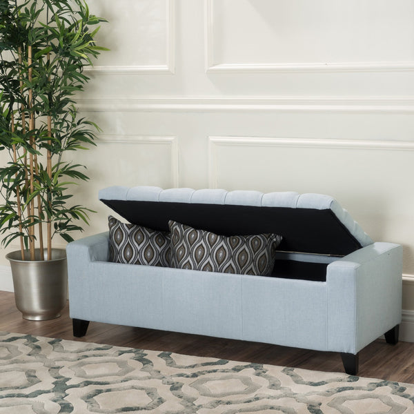 English Elm Guernsey Tufted Storage Ottoman with Lift Top Hidden Compartment for Living Rooms 59336.00LSKY