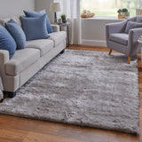 Feizy Rugs Indochine Plush Hand-tufted Polyester Shag Rug - Luxurious High Pile For Contemporary Spaces Gray,Silver Polyester 4944550fpla000e04